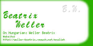 beatrix weller business card